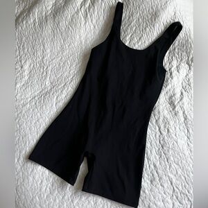 Girlfriend Collective Black Bike Unitard | Size M